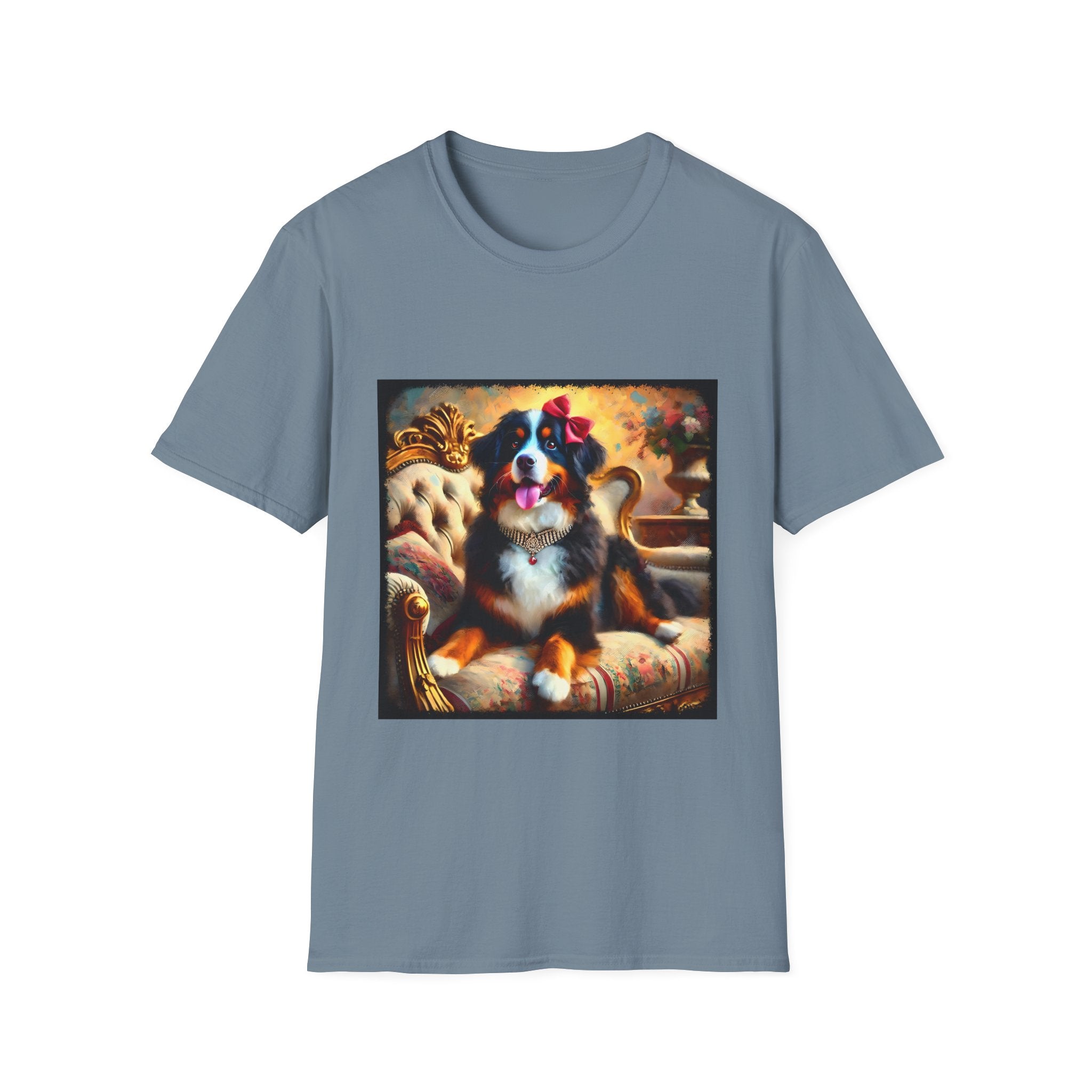Bernese Mountain Dog Diamond Bow Classic| Unisex Dog T-Shirt