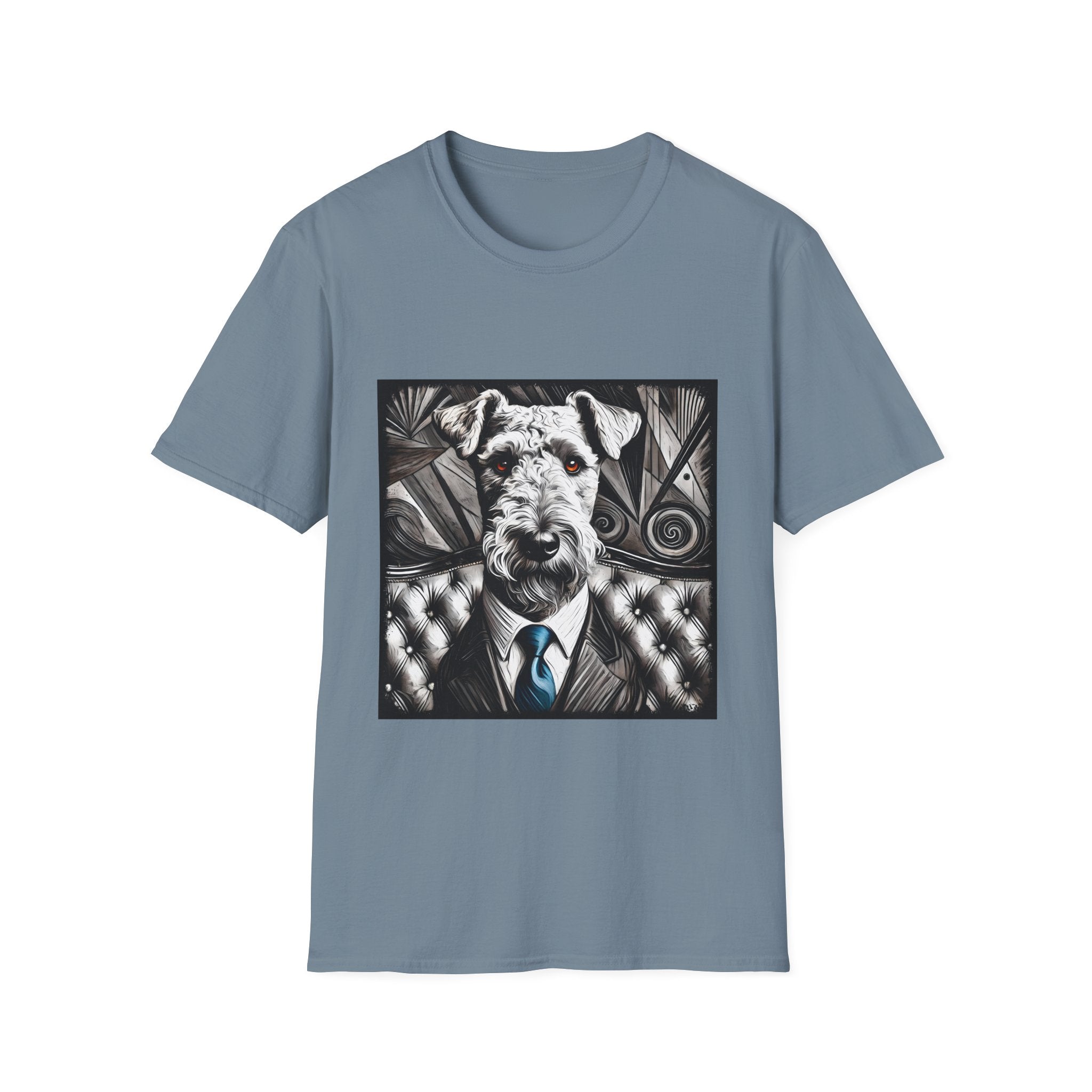Airedale Terrier Shirt | B&W Bold Eyes Dog Lover Tee