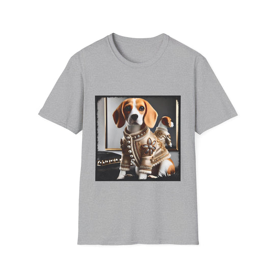 Beagle Golden Girl design dog lover unisex t-shirt in sport grey