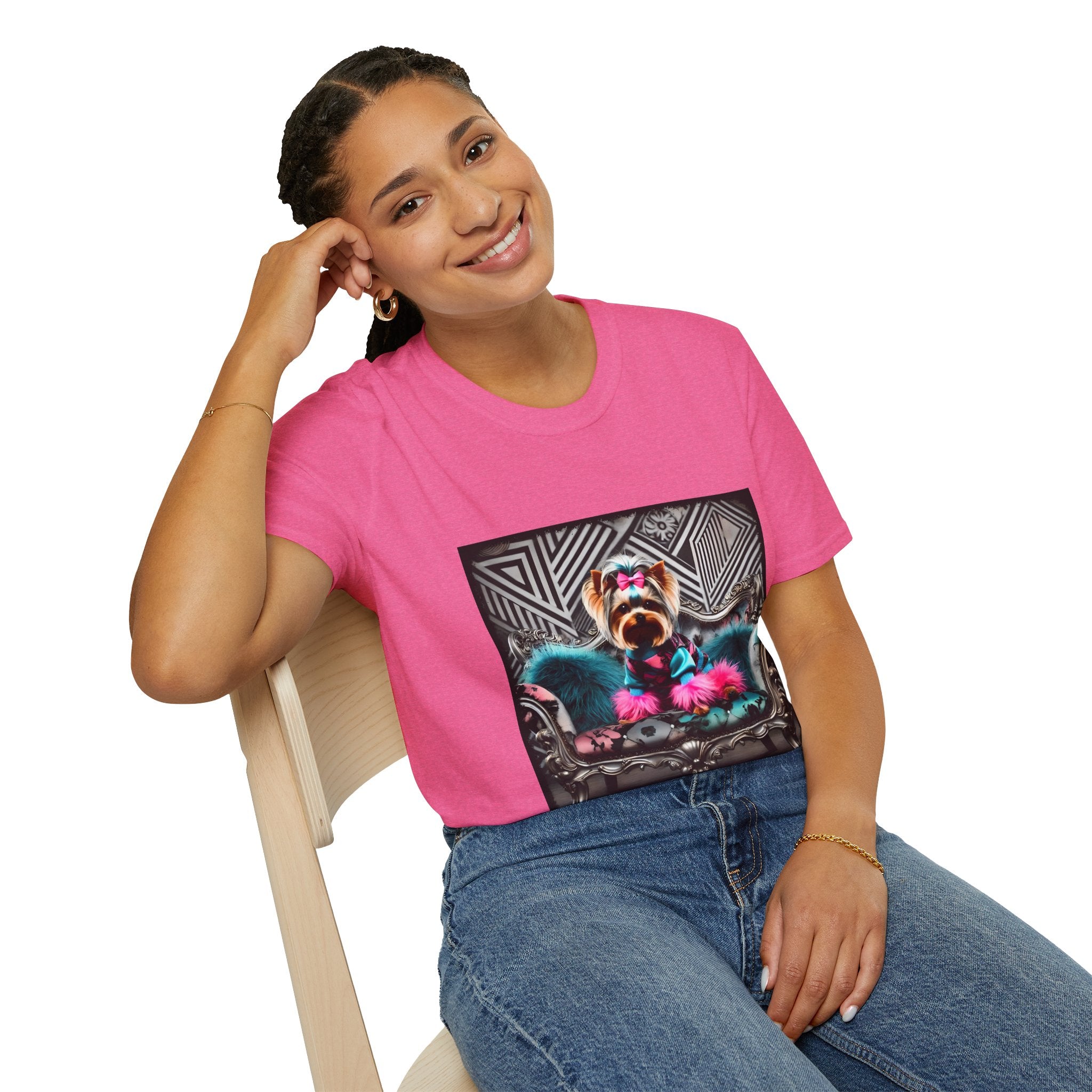 Yorkshire Terrier Chic Rocker | Unisex Dog T-Shirt