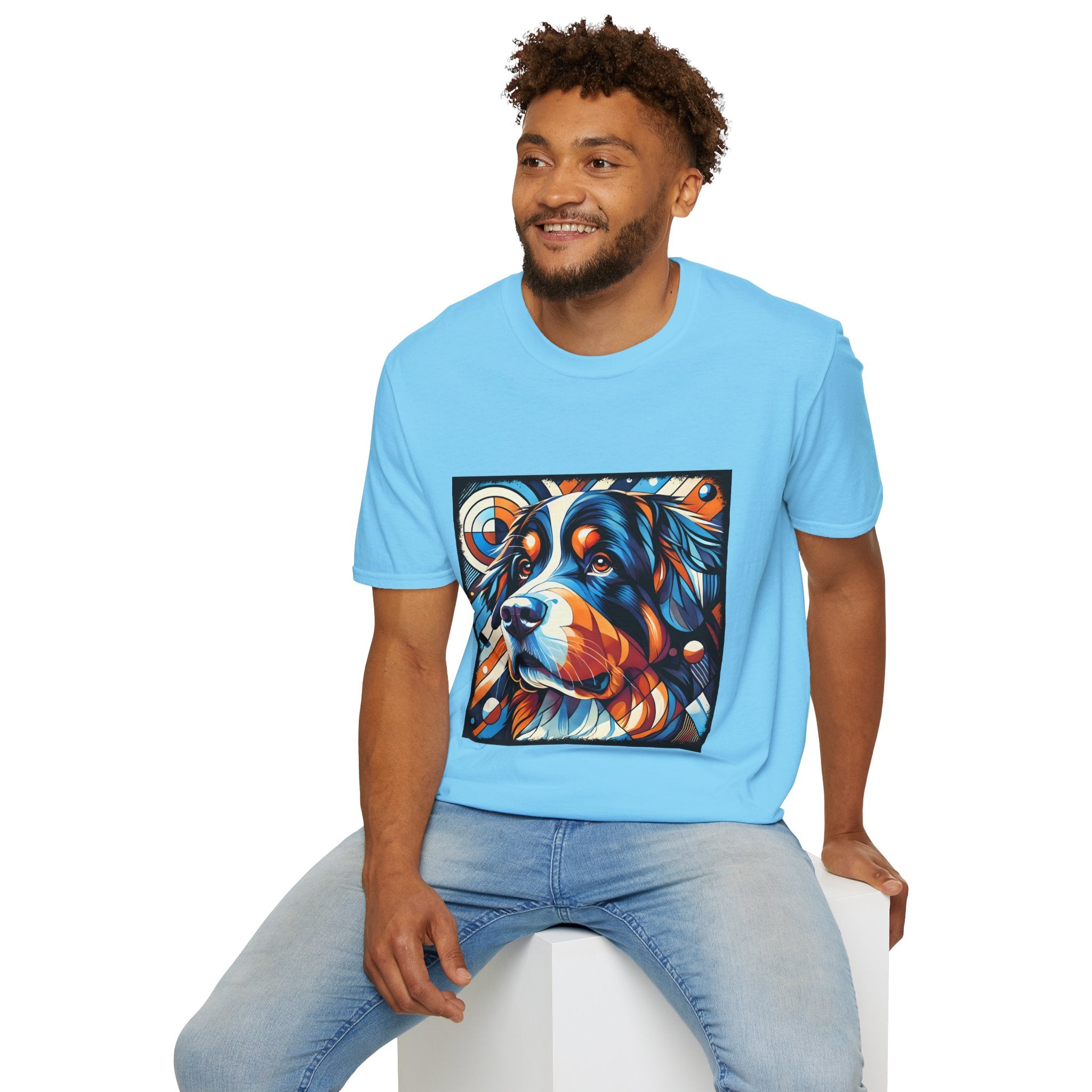 Bernese Mountain Dog Bold Geometric | Unisex Dog T-Shirt
