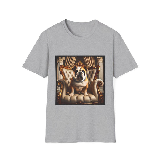 Bulldog Diamond Diva design dog lover unisex t-shirt in sport grey