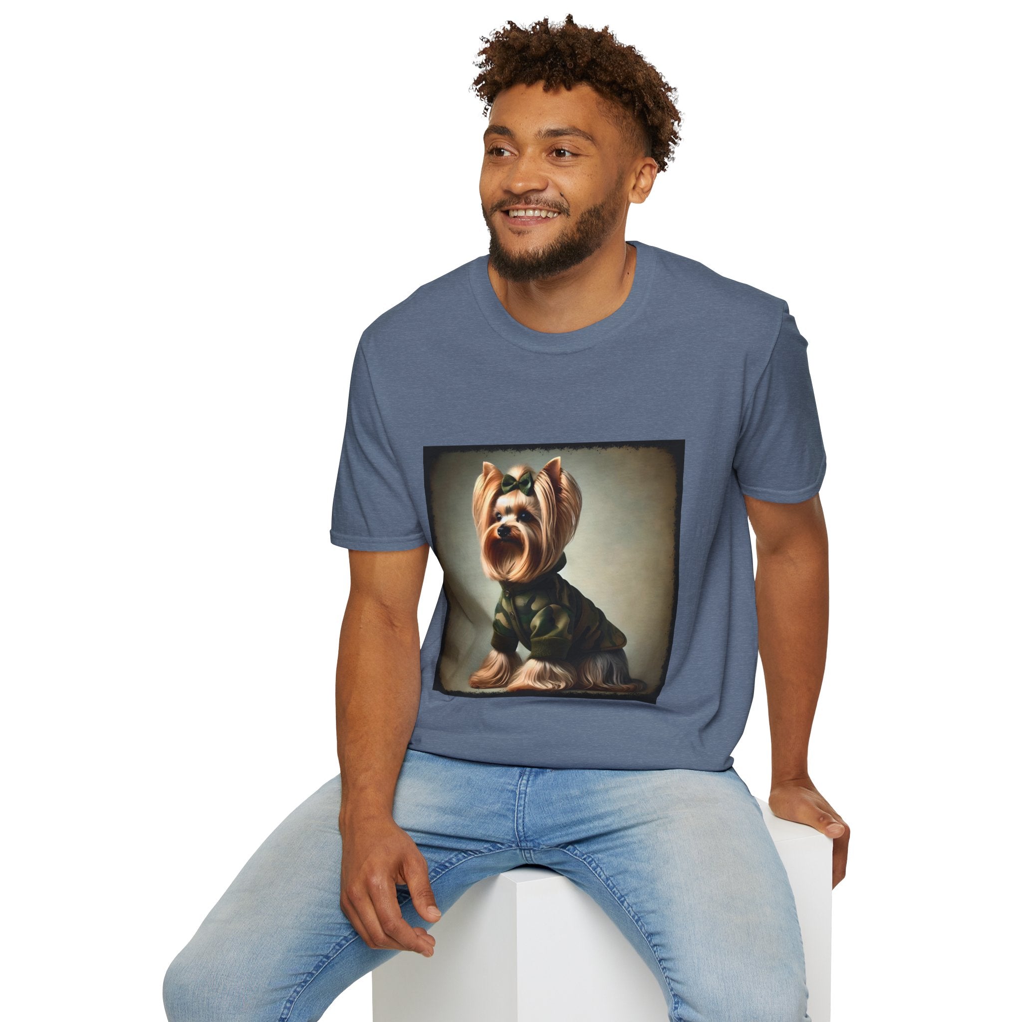 Yorkshire Terrier Green Camo Cutie | Unisex Dog T-Shirt
