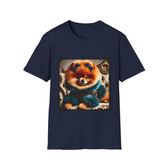 Pomeranian Pawsh Pawfluencer design dog lover unisex t-shirt in navy