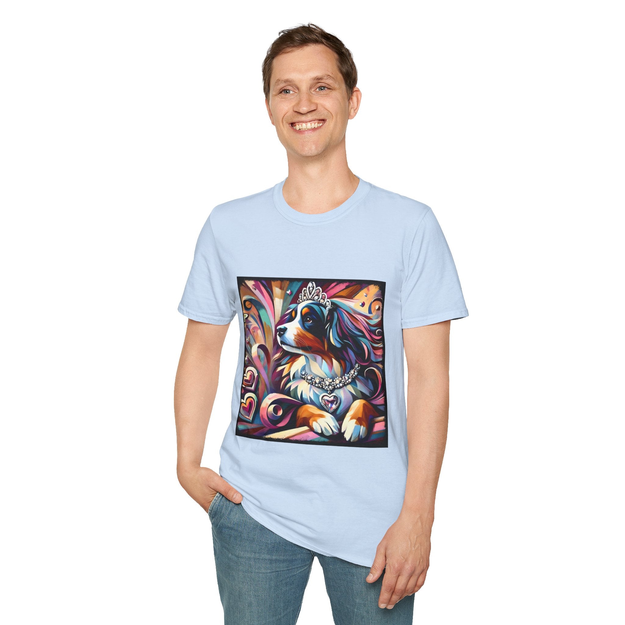 Bernese Mountain Dog Diamond Heart Swirl | Unisex Dog T-Shirt