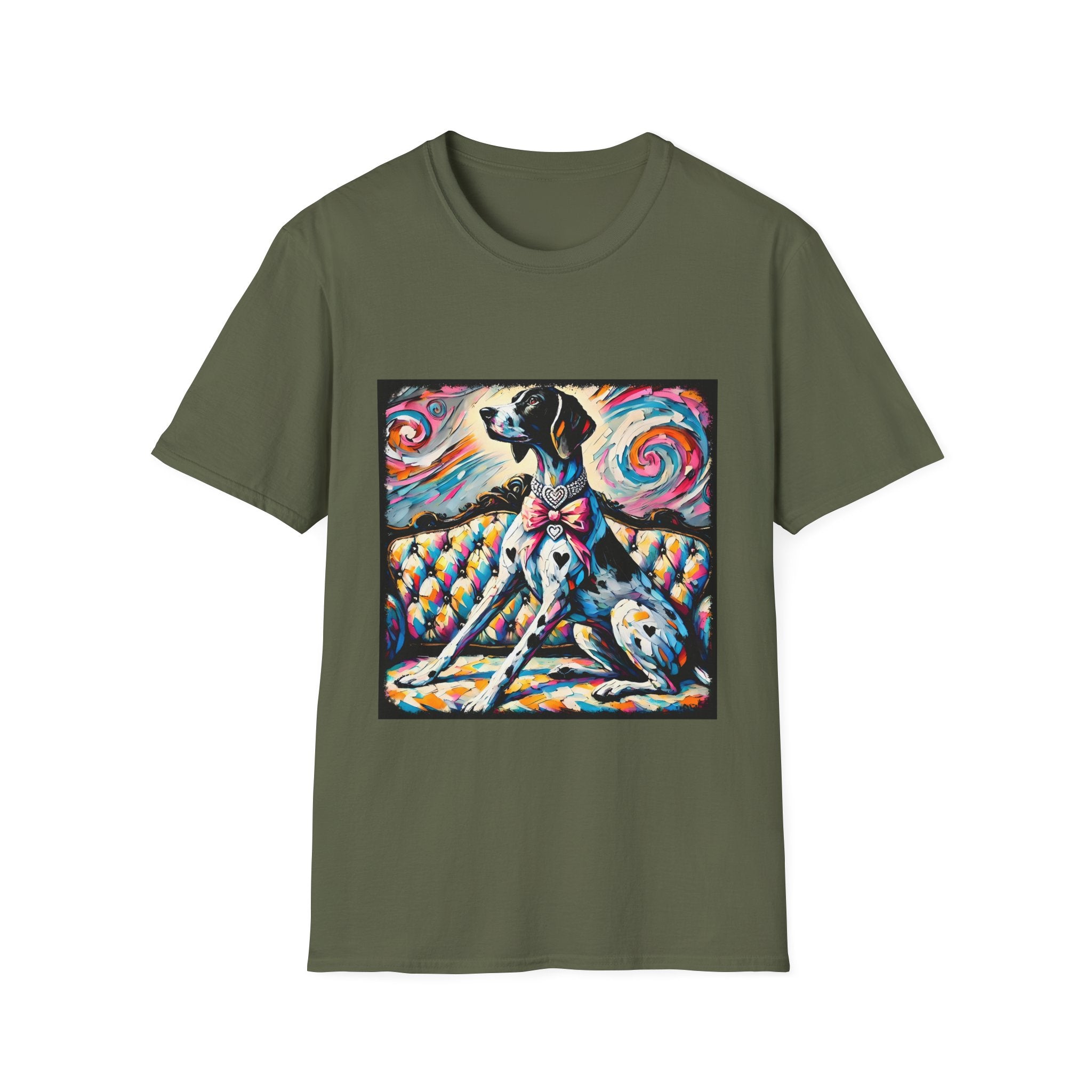 German Shorthaired Pointer Diamond Heart Swirl | Unisex Dog T-Shirt