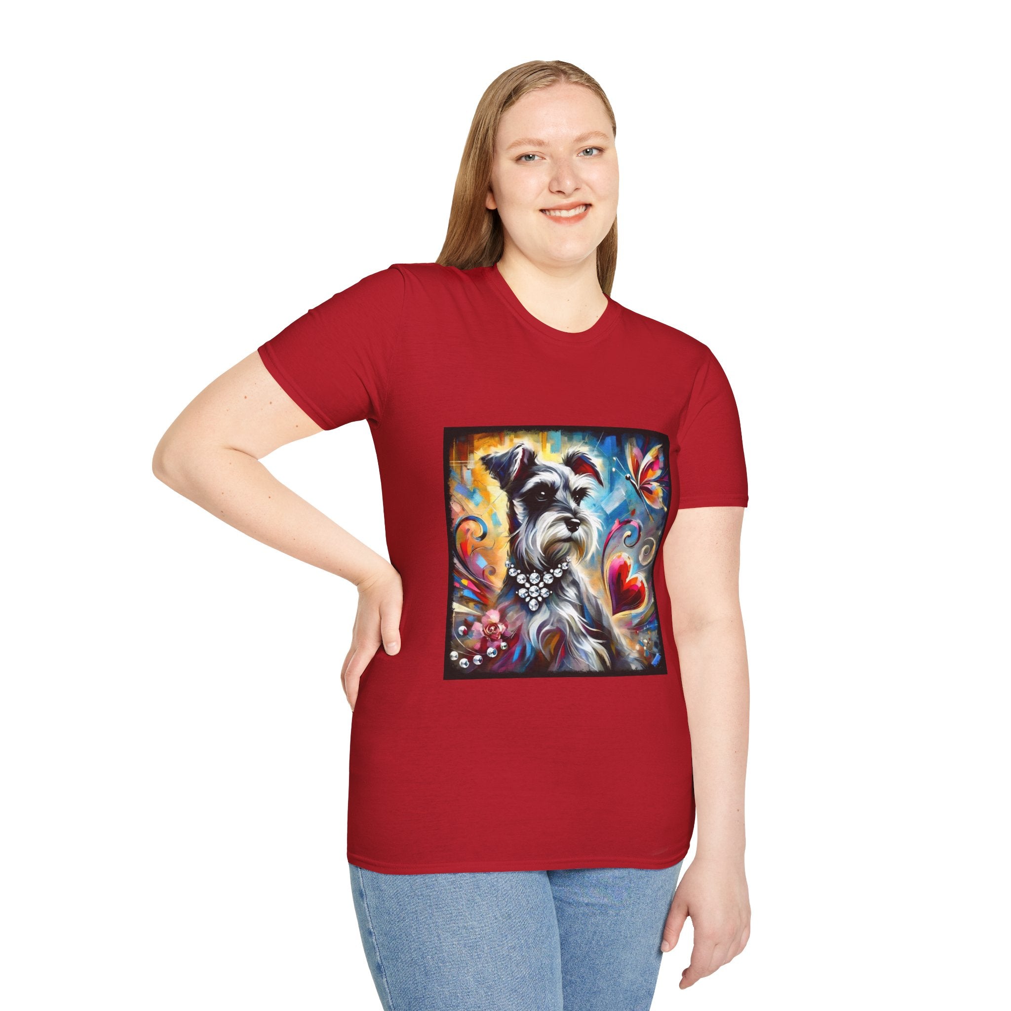 Schnauzer Bold Butterfly Classic | Unisex Dog T-Shirt