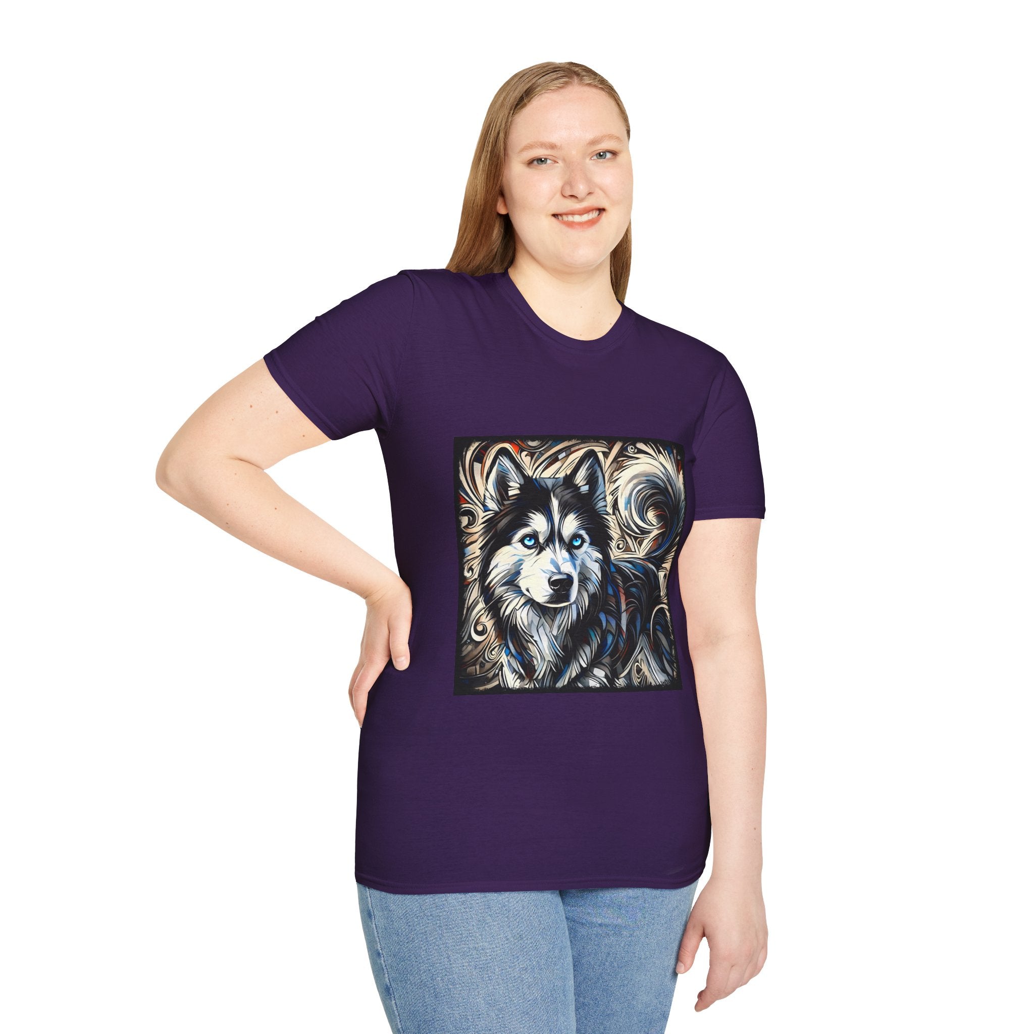 Siberian Husky Ice Swirl | Unisex Dog T-Shirt