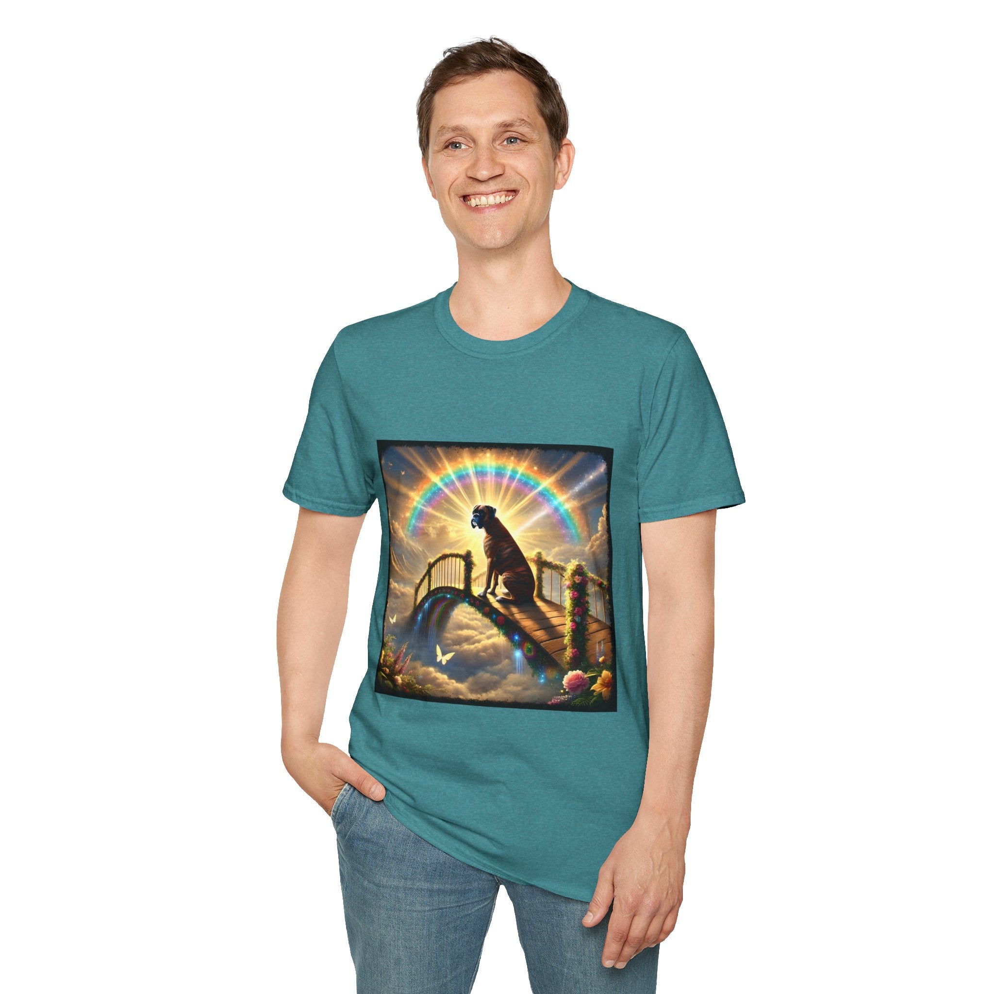 Boxer Brindle Rainbow Bridge | Unisex Dog T-Shirt