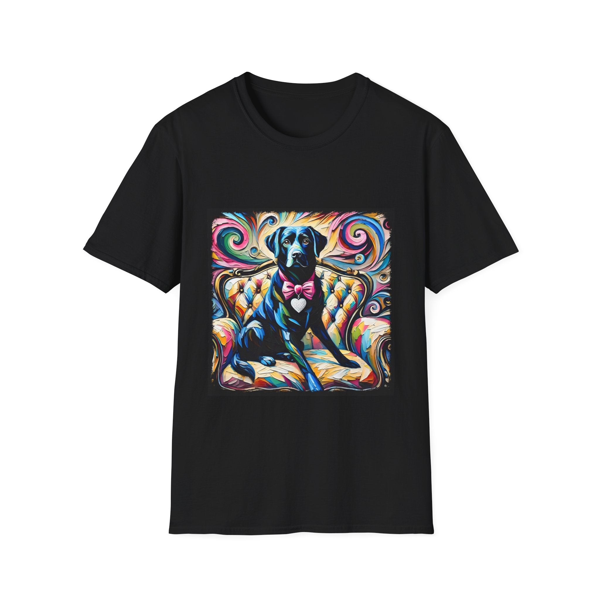Labrador Retriever Pink Bow Swirl | Unisex Dog T-Shirt