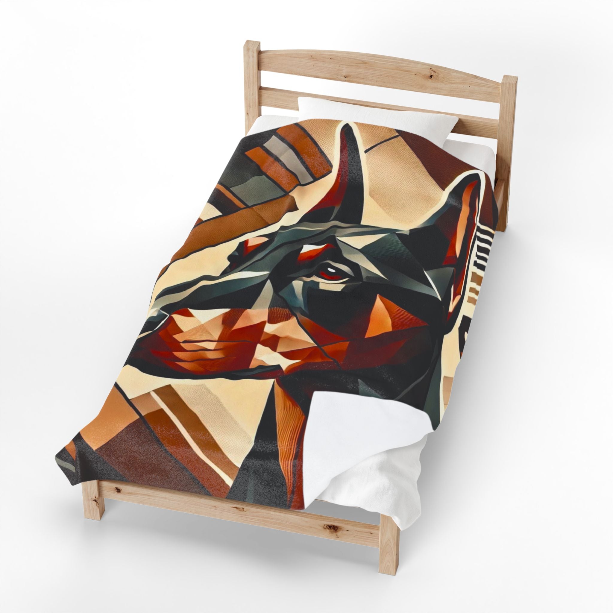Doberman Pinscher Blanket | Bold Geometric Dog Lover Gift