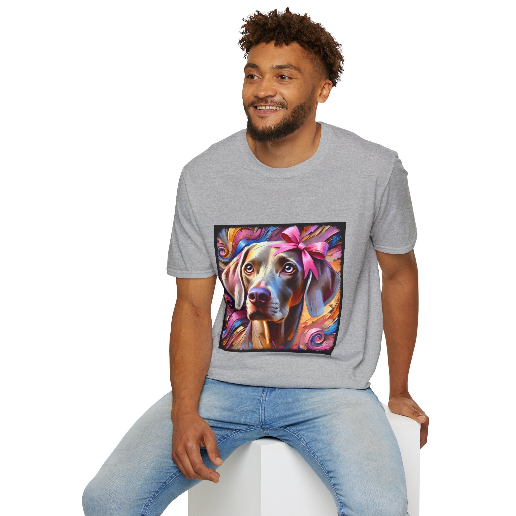 Weimaraner Textured Classic | Unisex Dog T-Shirt