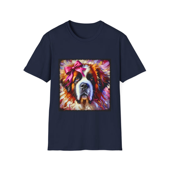 Saint Bernard Stunning Classic design dog lover unisex t-shirt in navy