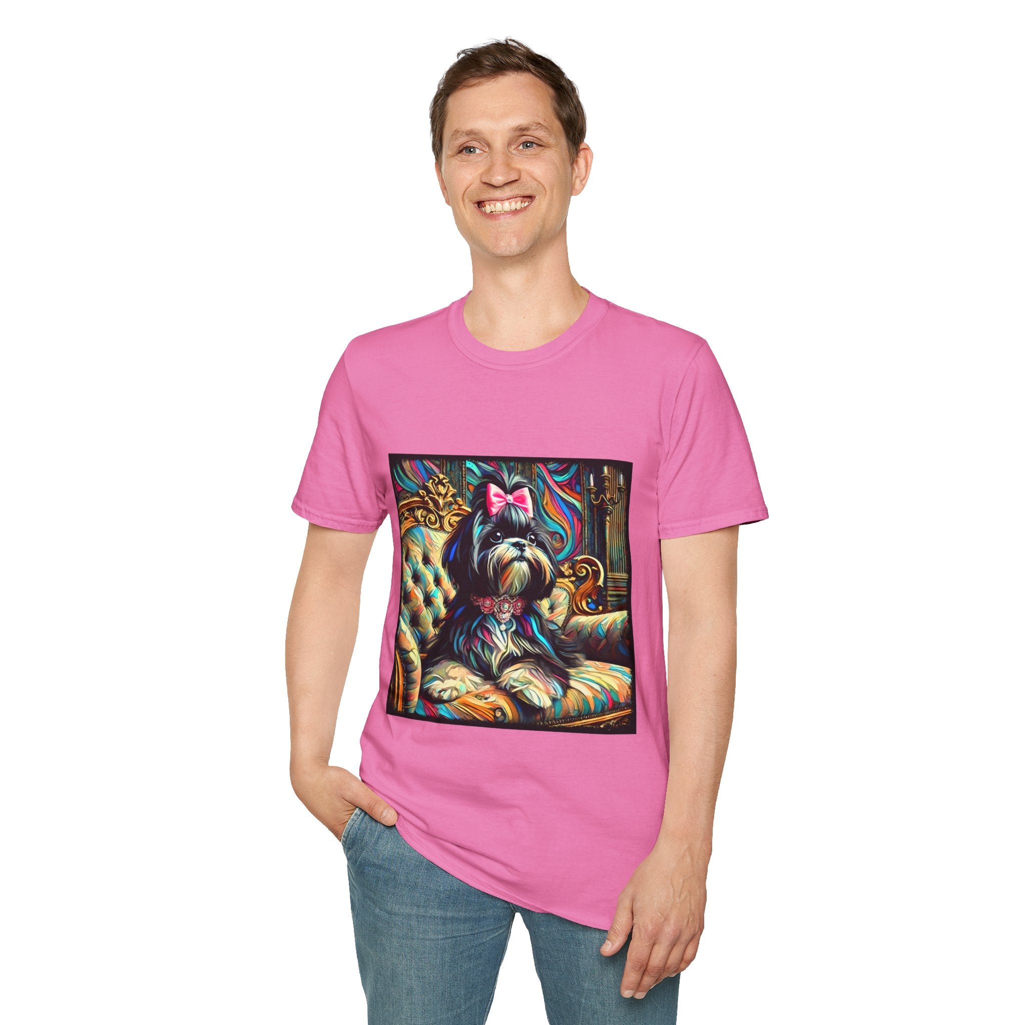 Shih Tzu Pink Bow Classic | Unisex Dog T-Shirt