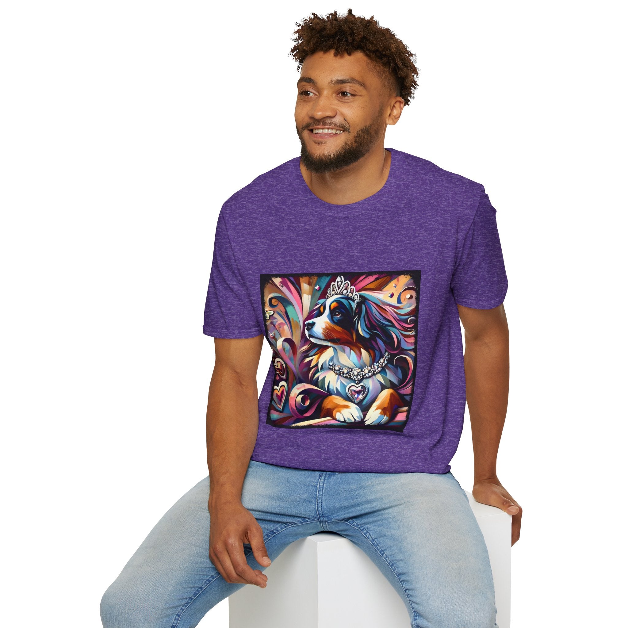 Bernese Mountain Dog Diamond Heart Swirl | Unisex Dog T-Shirt