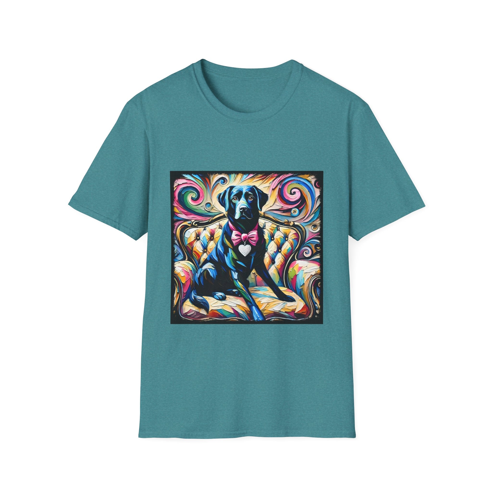 Labrador Retriever Pink Bow Swirl | Unisex Dog T-Shirt