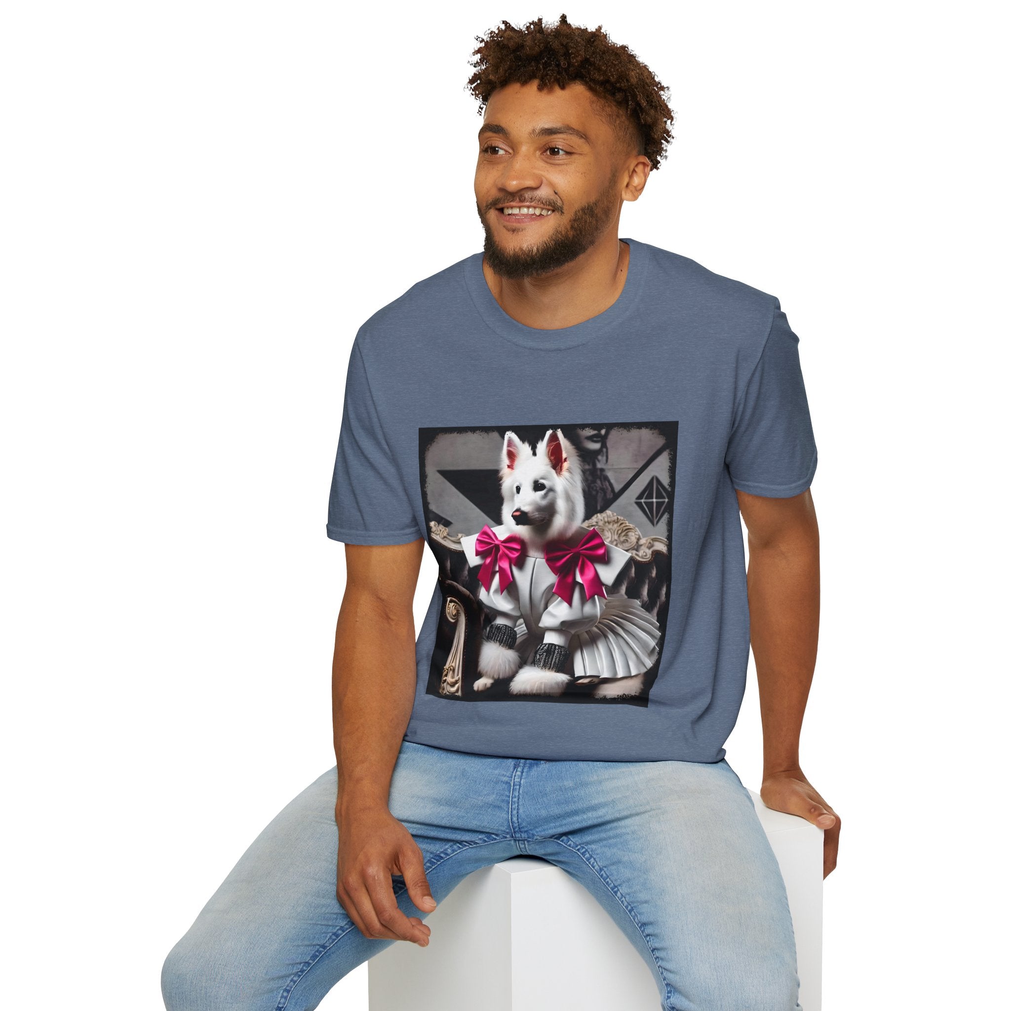 German Shepherd Pink Bow Rocker | Unisex Dog T-Shirt