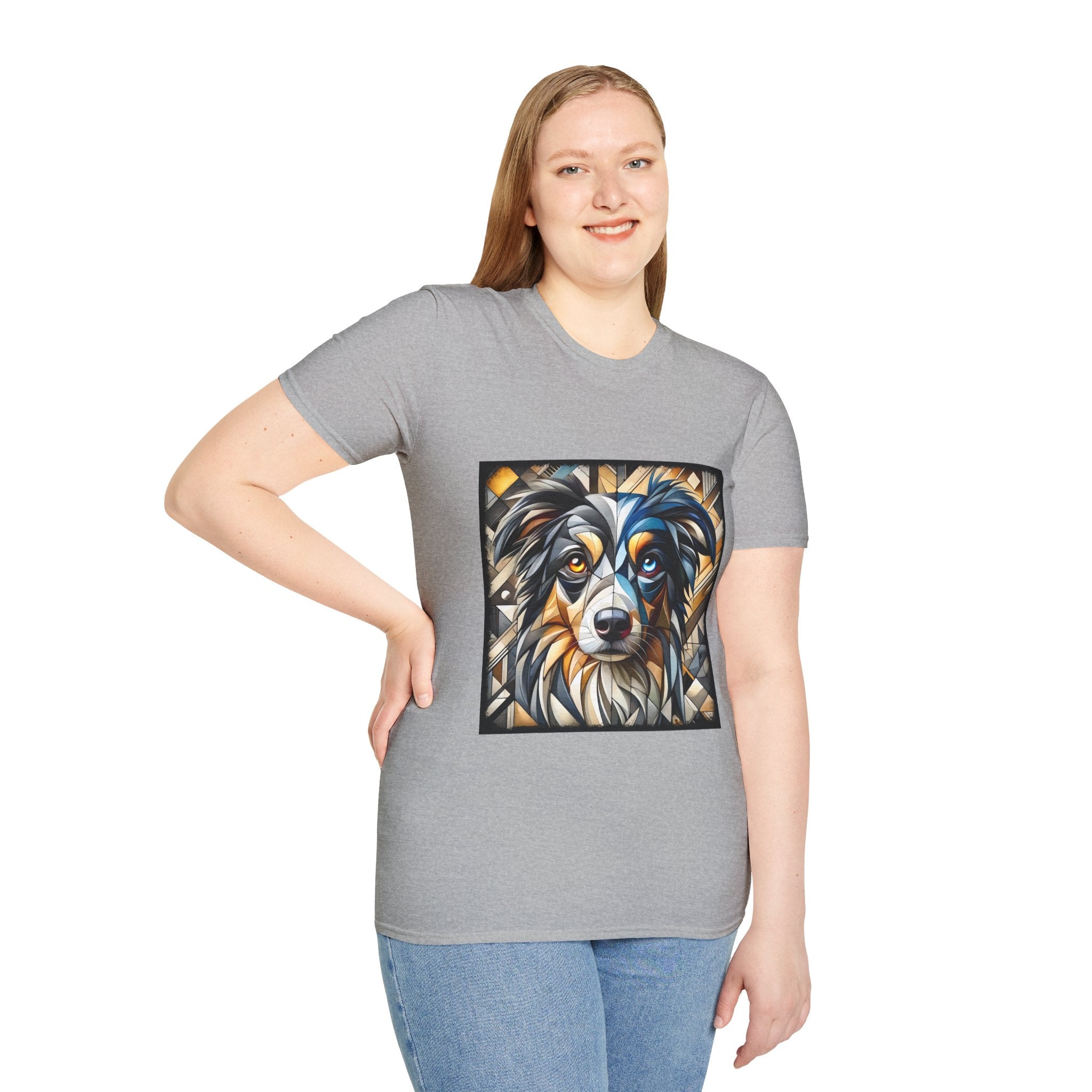 Miniature American Shepherd Bold Geometric |  Unisex Dog T-Shirt