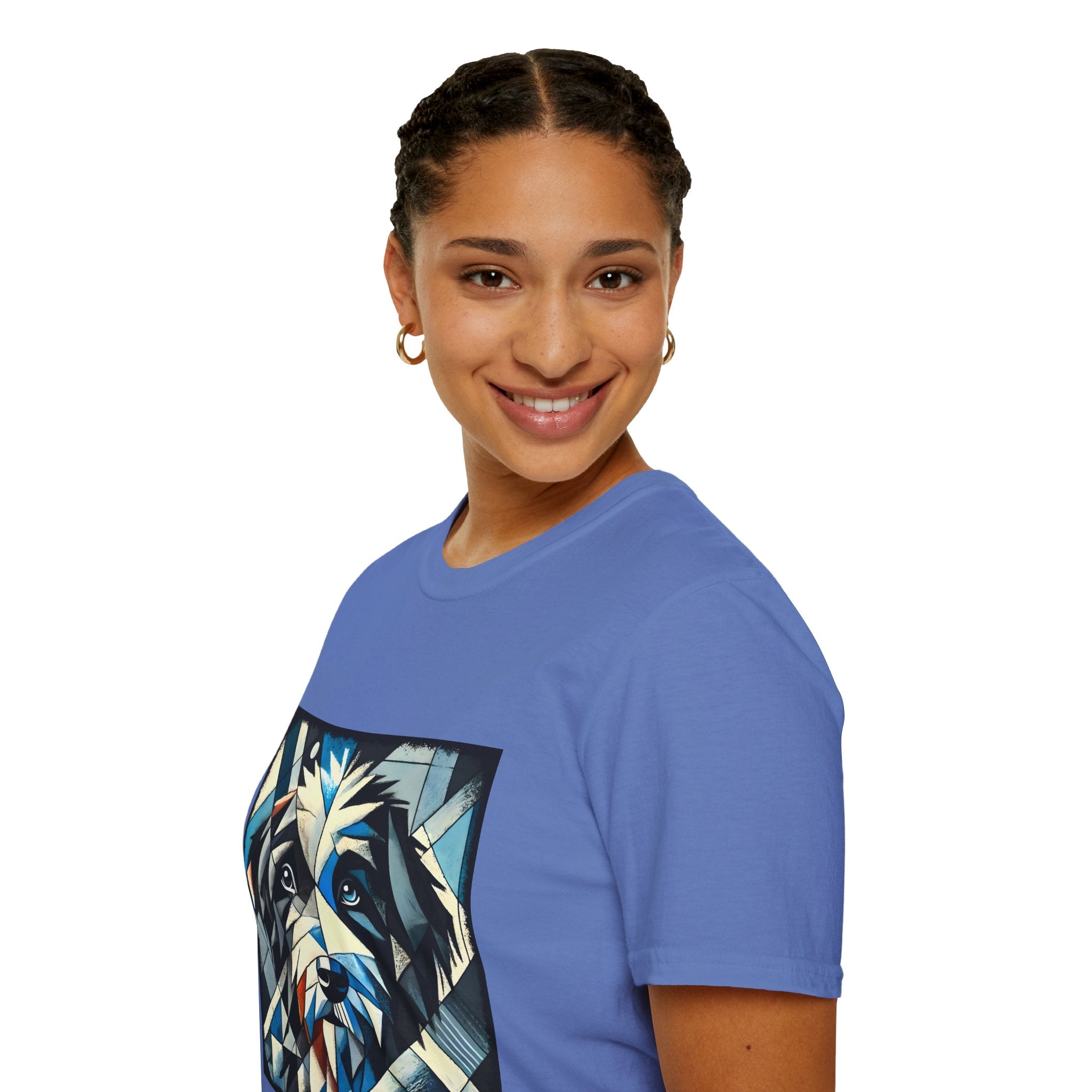 Bernedoodle Blue Geometric | Unisex Dog T-Shirt