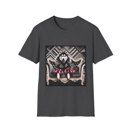 Siberian Husky True Trendsetter design dog lover unisex t-shirt in dark heather
