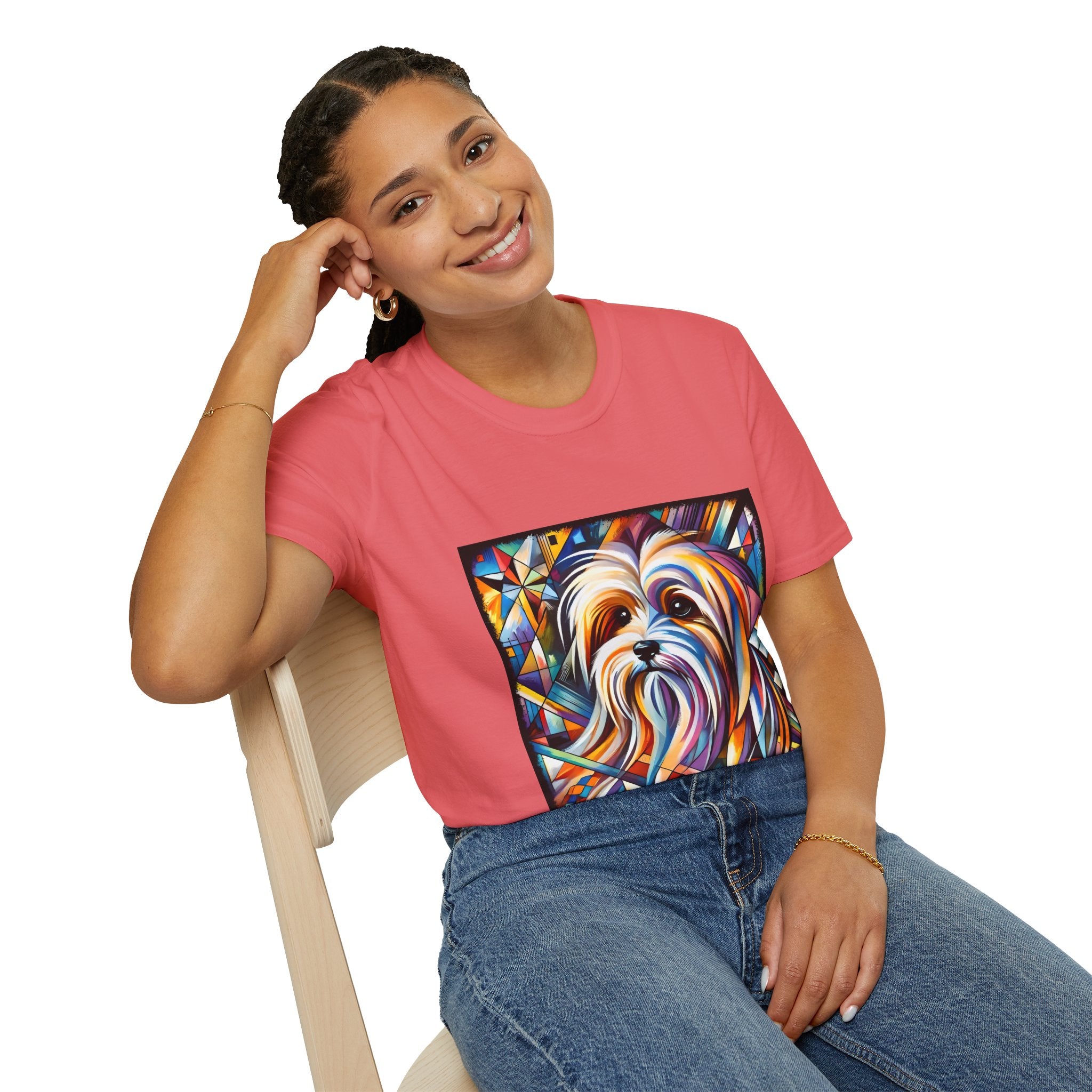 Havanese Multicolor Geometric |  Unisex Dog T-Shirt