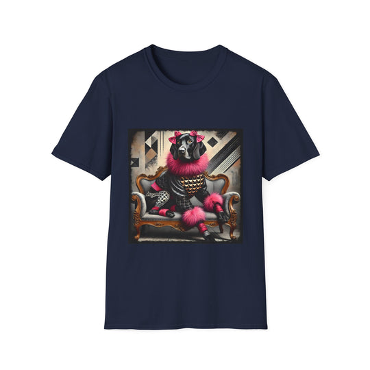 German Shorthaired Pointer Chic Rocker design dog lover unisex t-shirt in navy