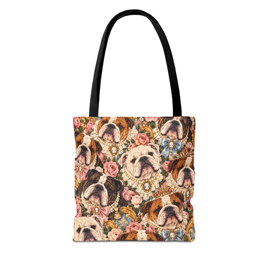 Bulldog Tote Bag | Rococo Royalty Dog Lover Gift