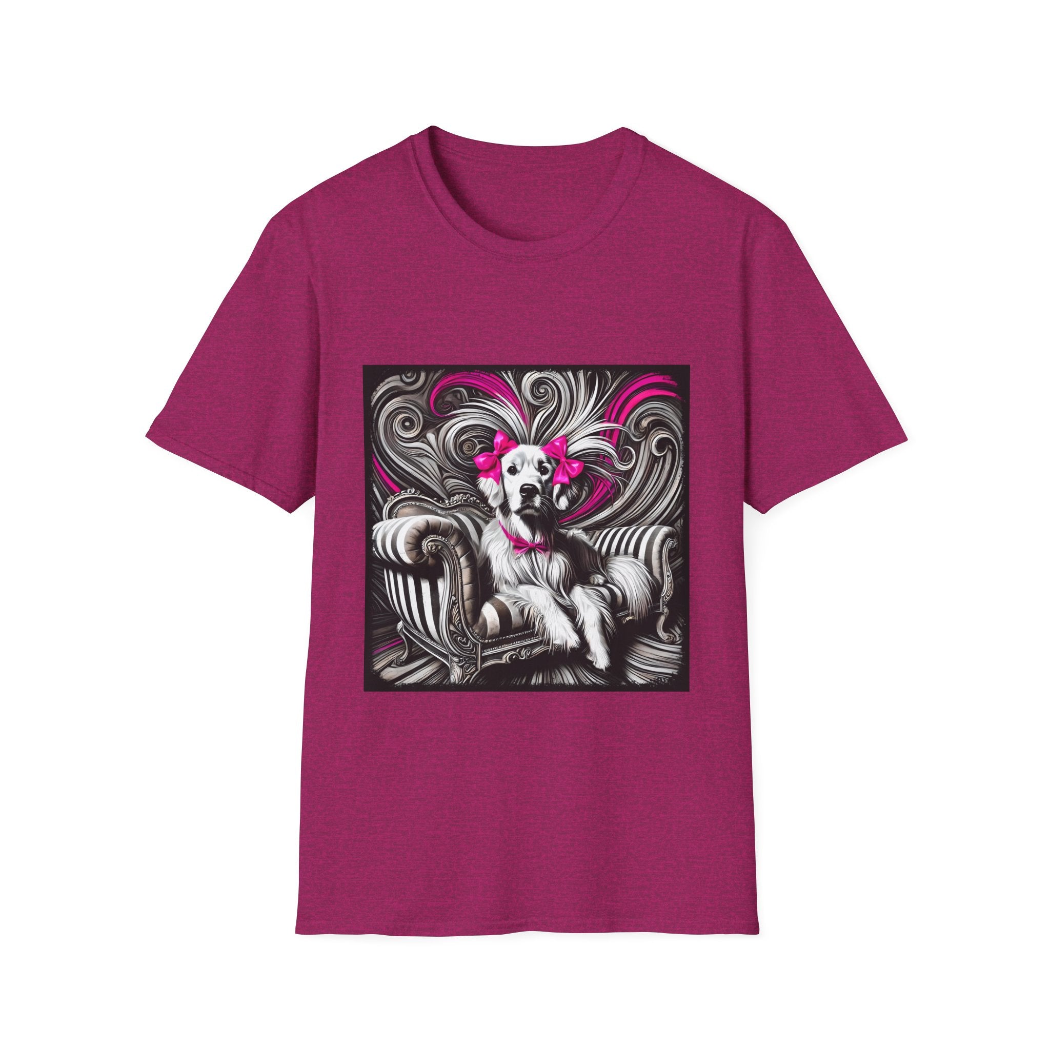 Golden Retriever Shirt | B&W Pink Bow Bold Dog Lover Tee