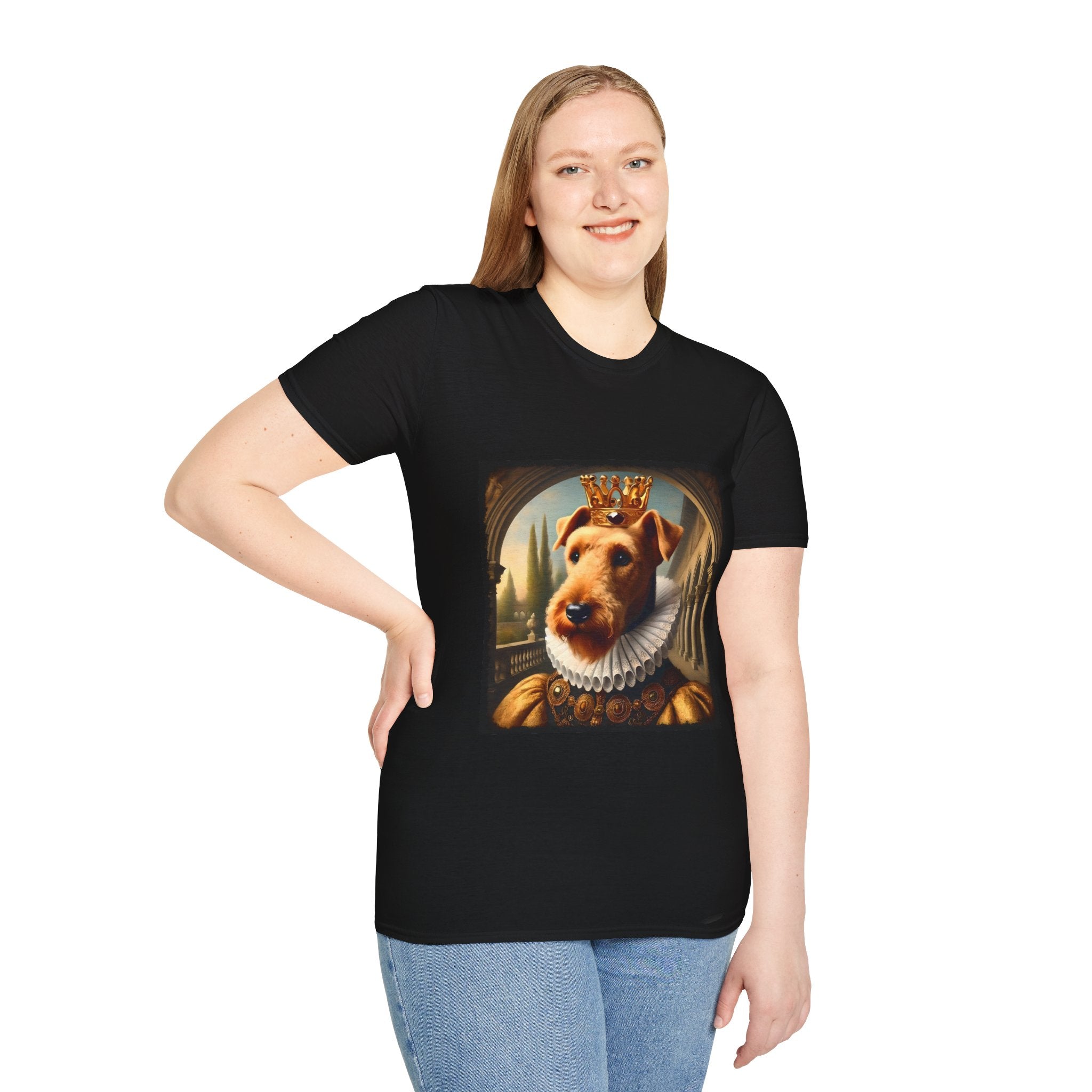 Airedale Terrier Crowned Gent design dog lover unisex t-shirt