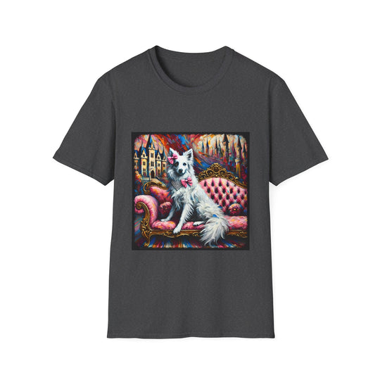 Border Collie Pink Princess Classic design dog lover unisex t-shirt in dark heather
