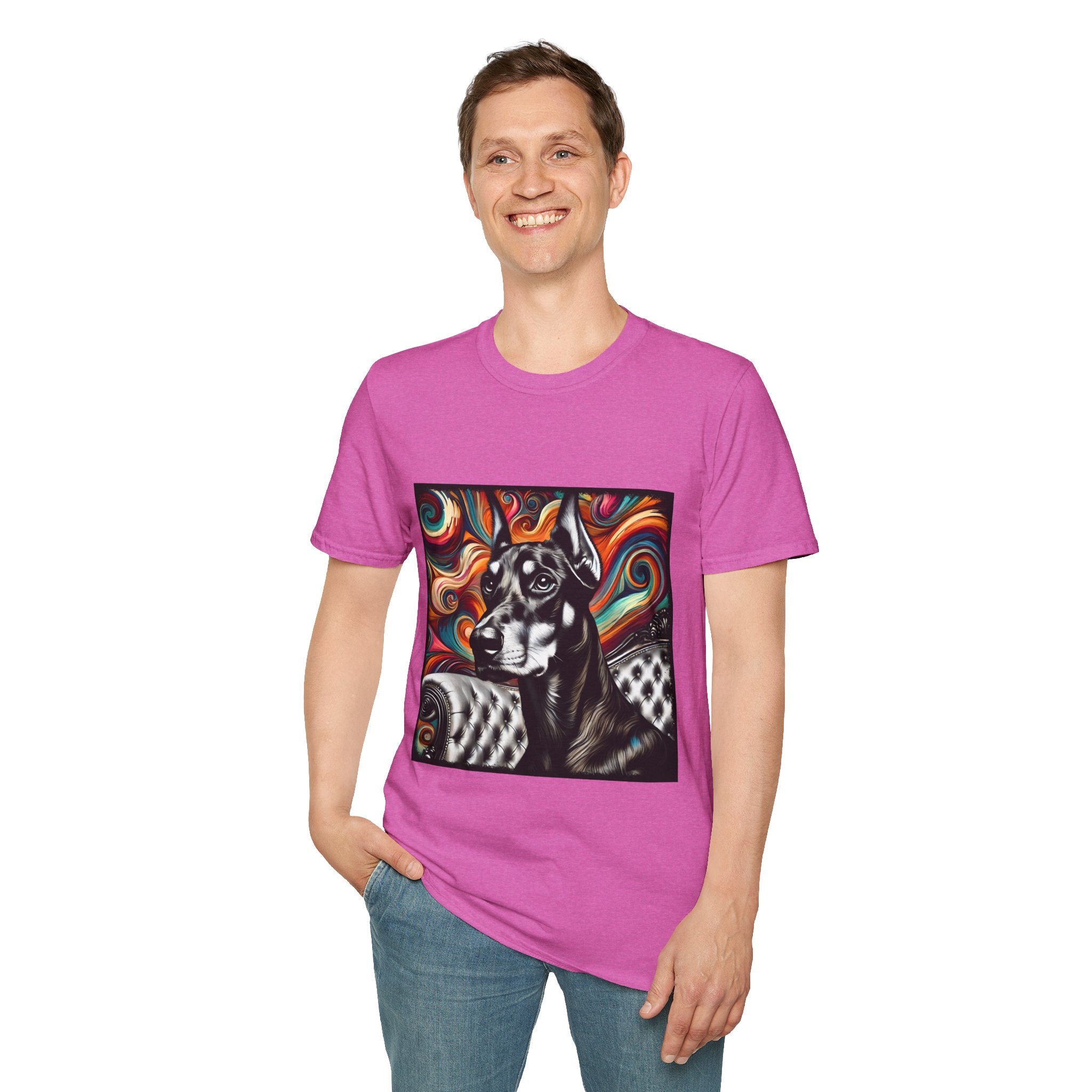 Doberman Pinscher B&W Bold | Unisex Dog T-Shirt