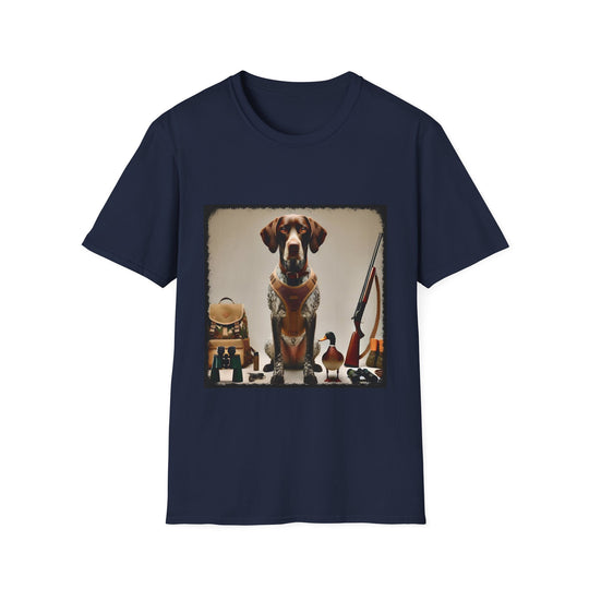 German Shorthaired Pointer Wild Instinct design dog lover unisex t-shirt in navy