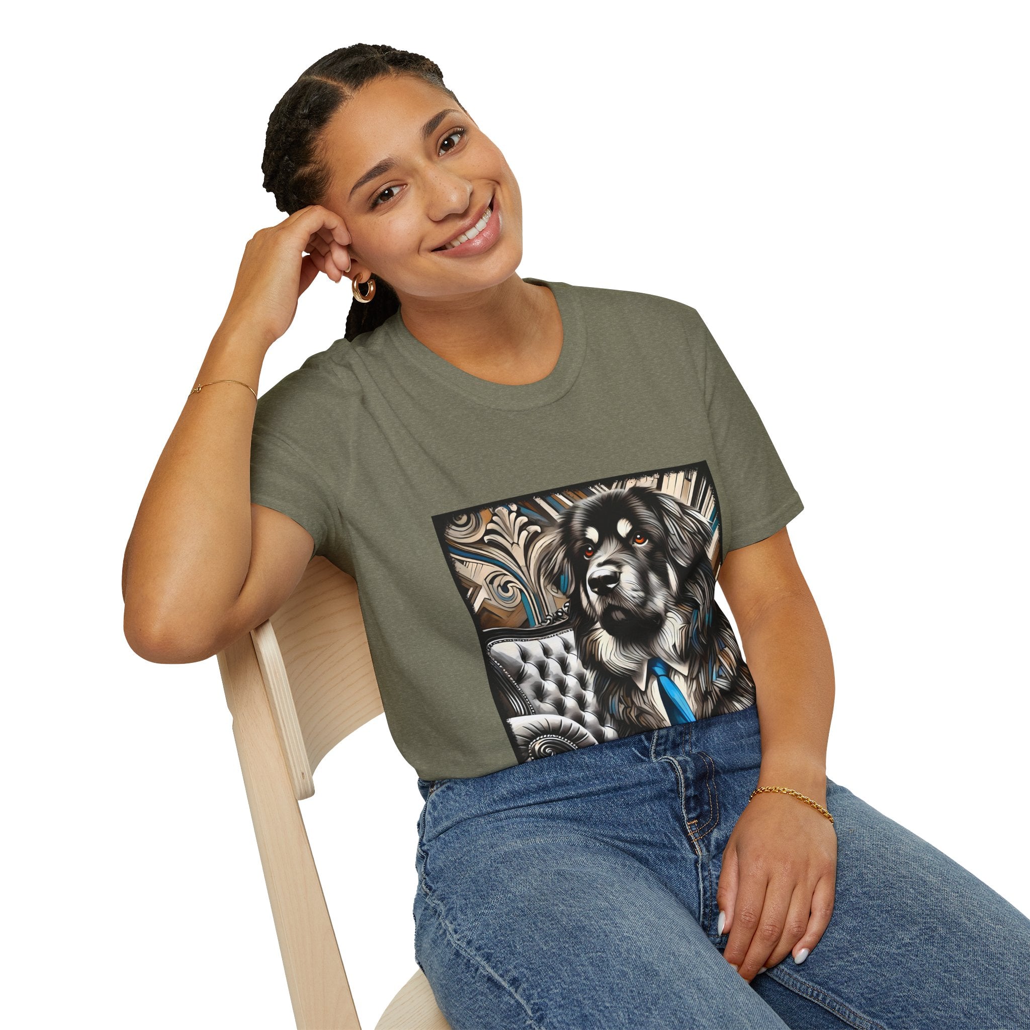 Tibetan Mastiff B&W Bold Eyes | Unisex Dog T-Shirt