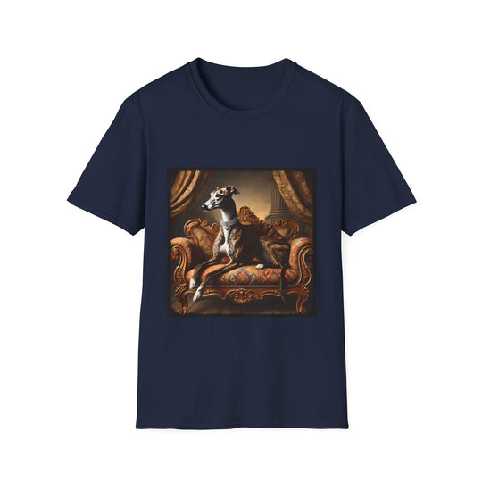 Greyhound Brindle Beauty design dog lover unisex t-shirt in navy