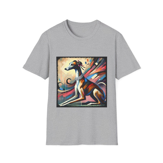 Greyhound Bold Pastel Classic design dog lover unisex t-shirt in sport grey