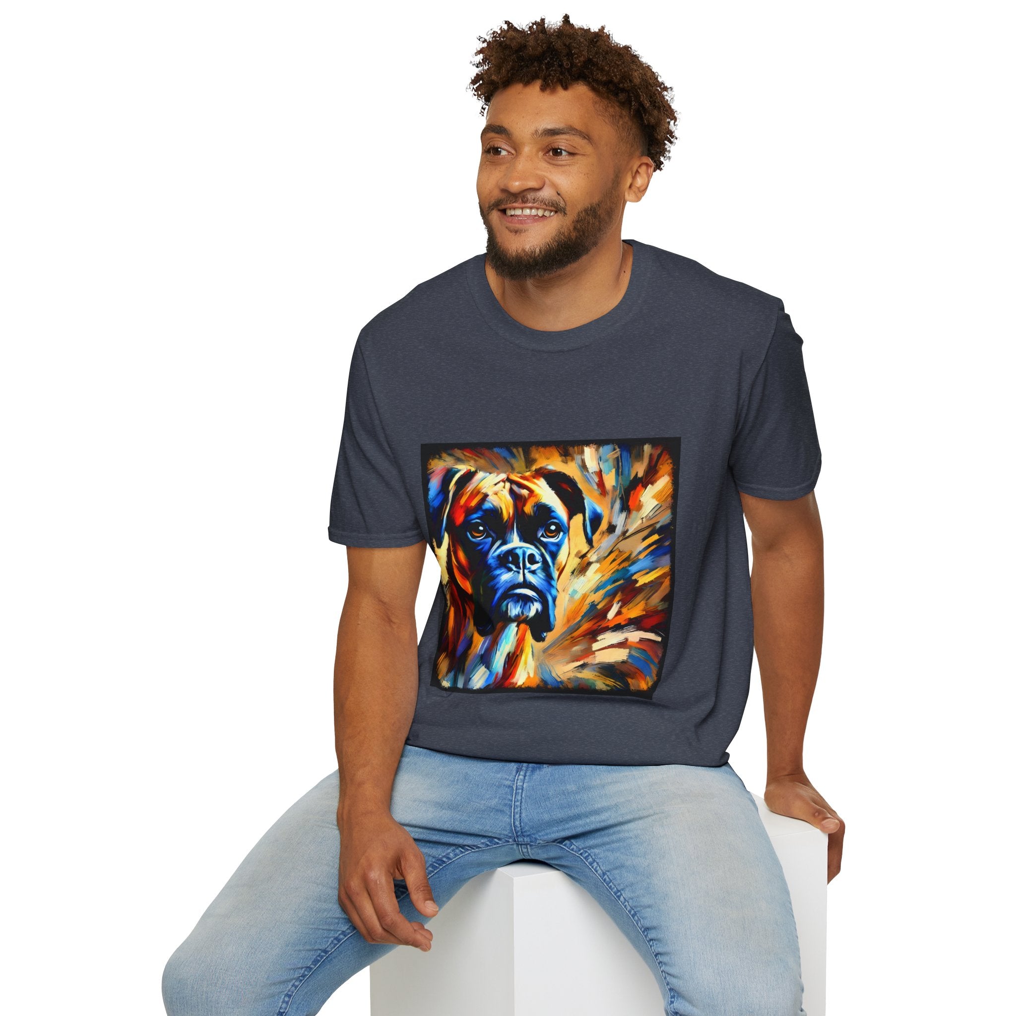 Boxer Sunburst Swirl  | Unisex Dog T-Shirt