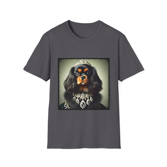 Cavalier King Charles Spaniel Status Sniffer design dog lover unisex t-shirt in charcoal