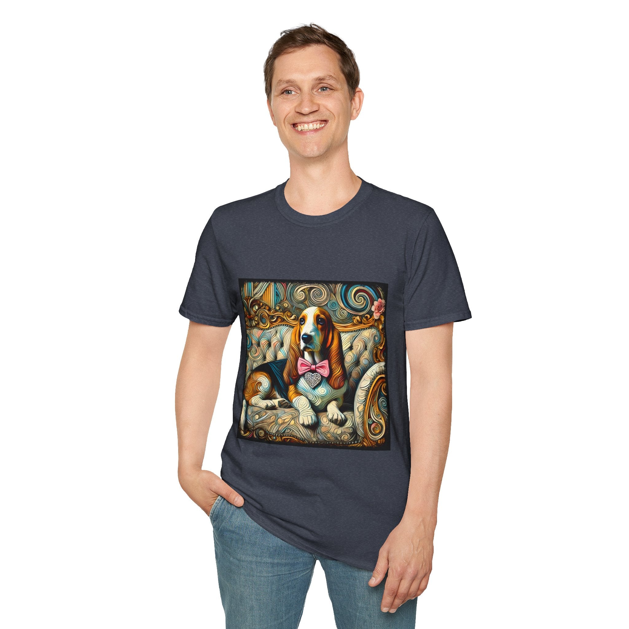 Basset Hound Diamond Swirl | Unisex Dog T-Shirt
