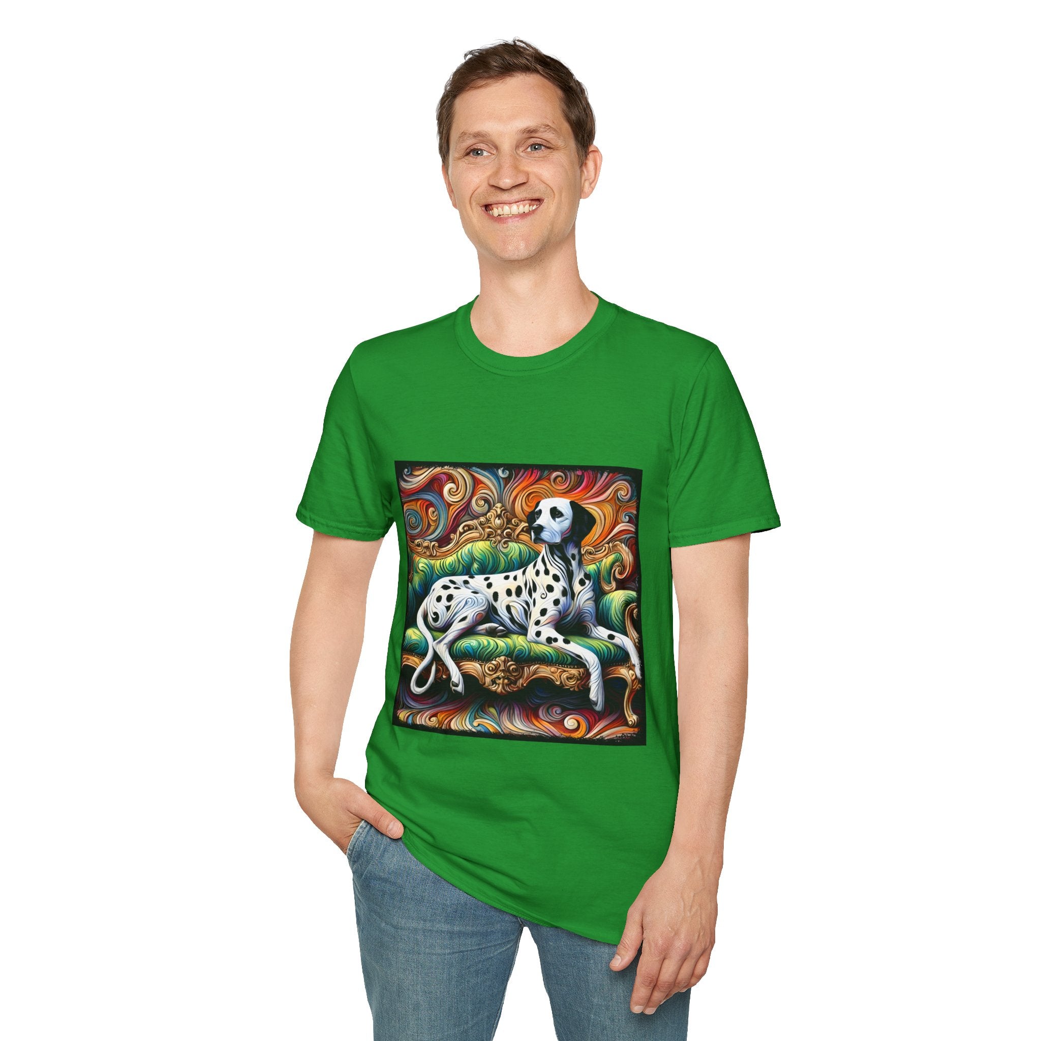 Dalmatian Rainbow Swirl | Unisex Dog T-Shirt