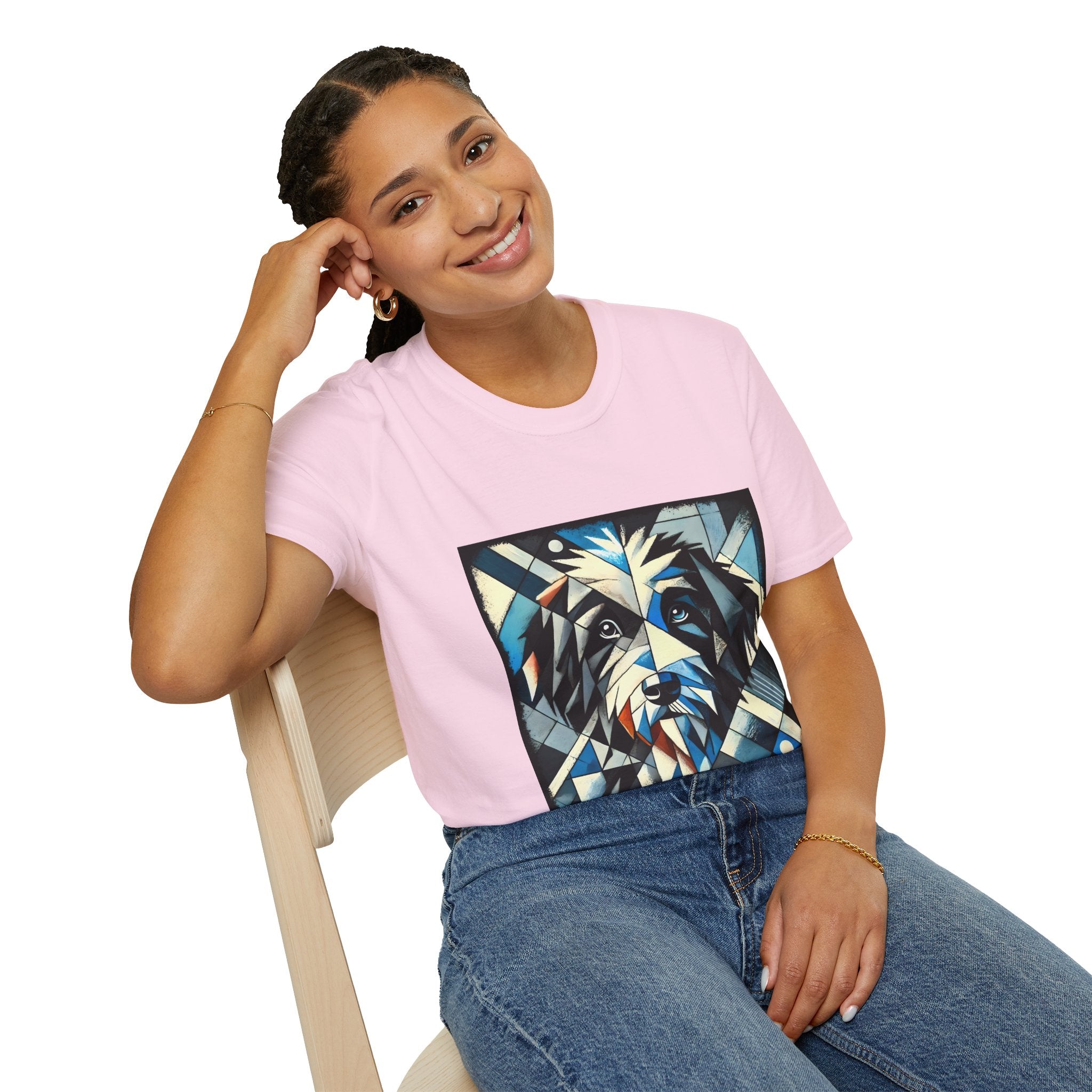 Bernedoodle Blue Geometric | Unisex Dog T-Shirt