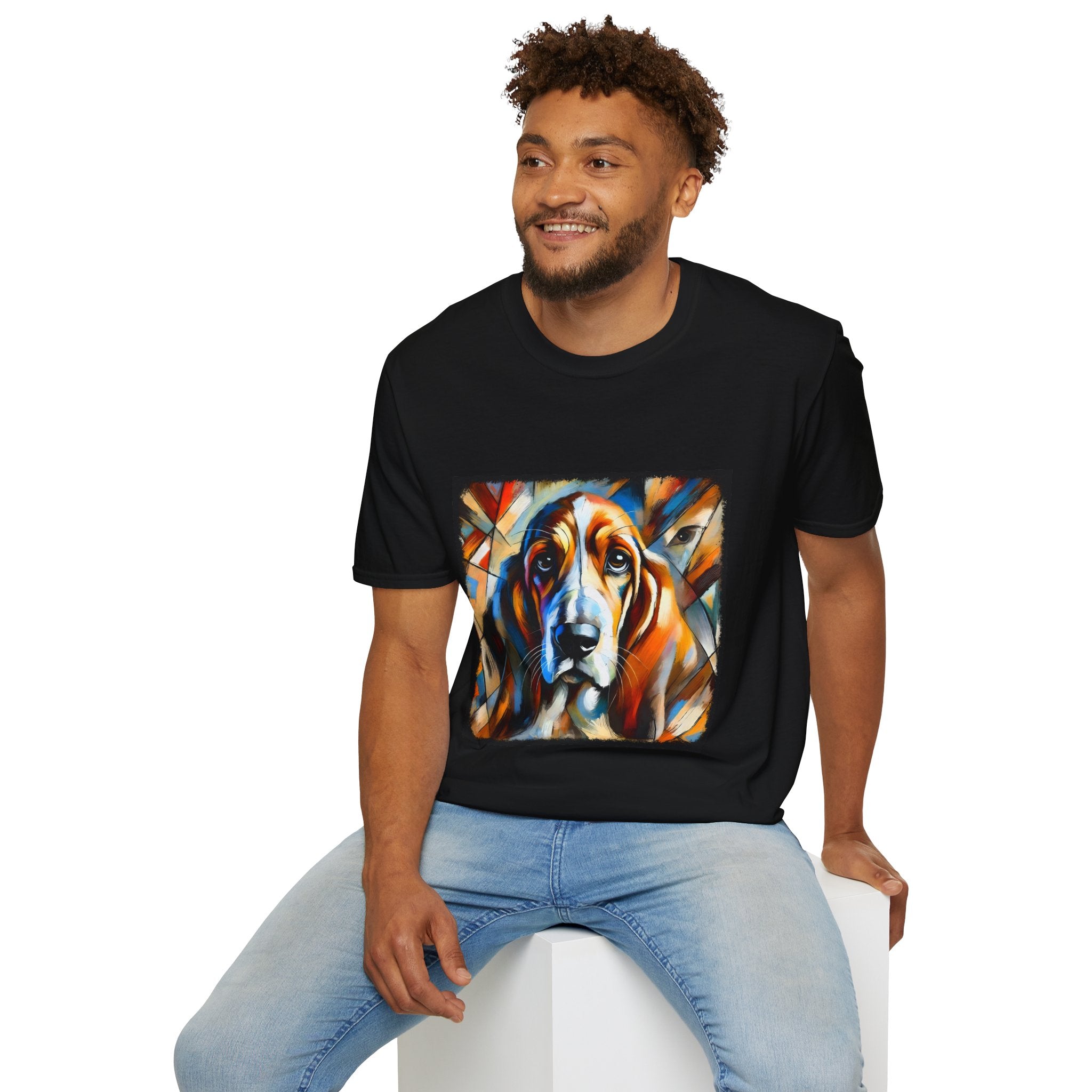 Basset Hound Bold Swirl | Unisex Dog T-Shirt