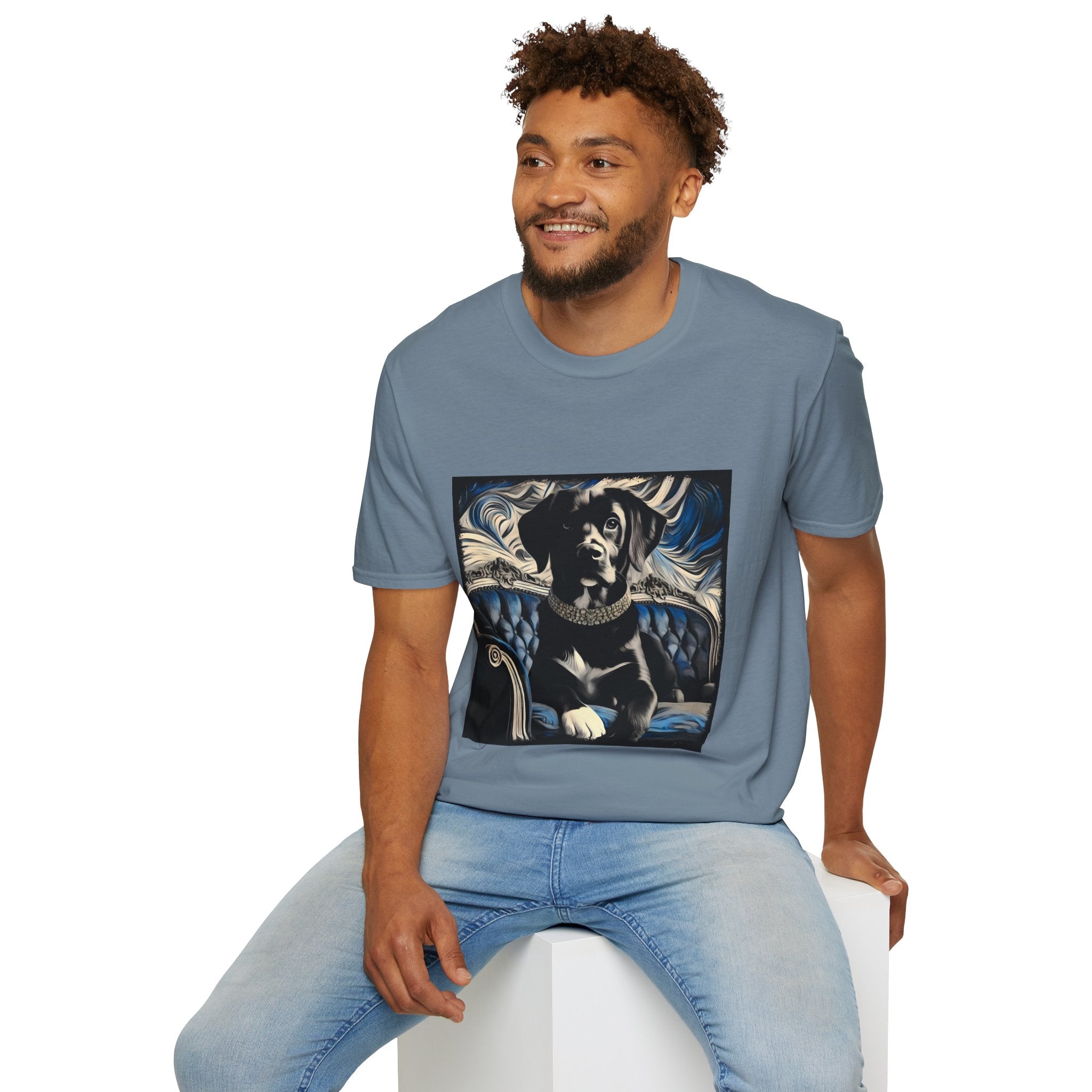 Labrador Retriever Blue and Black Swirl | Unisex Dog T-Shirt
