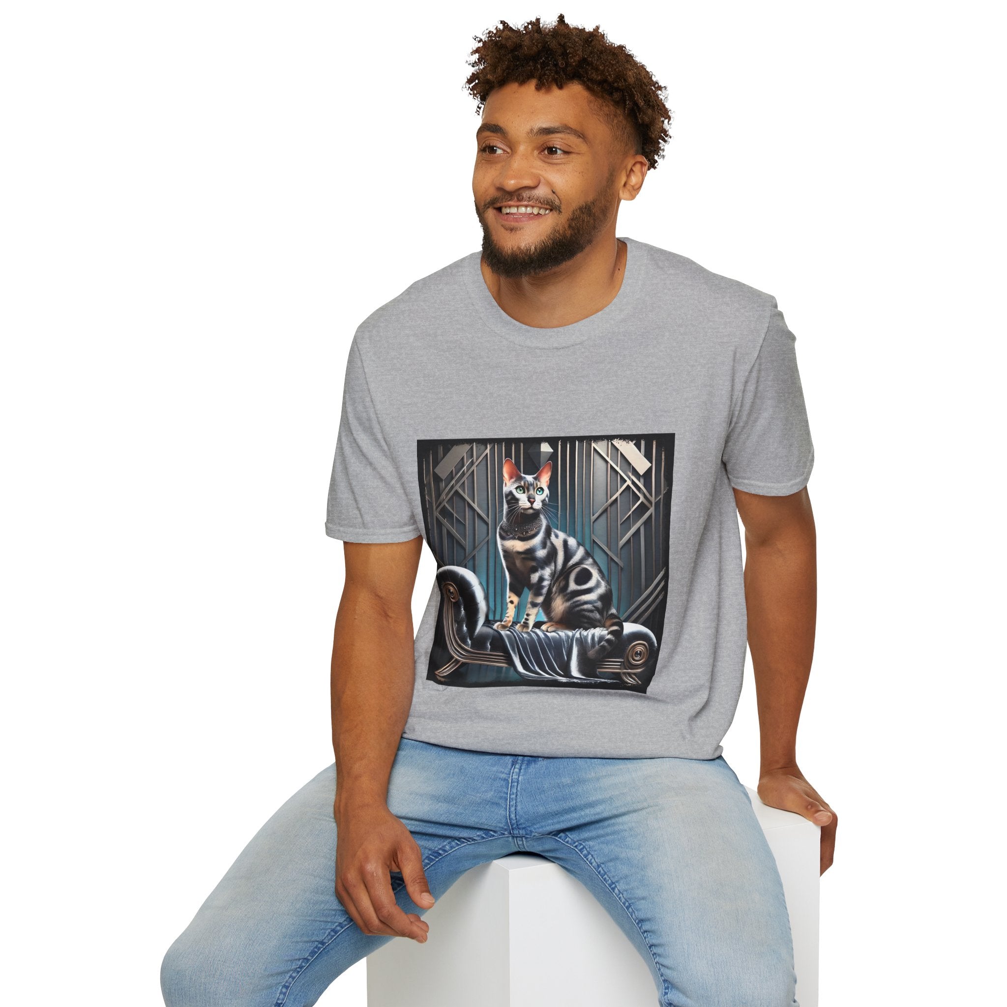 Bengal Cat Silver Icon | Unisex Cat T-Shirt