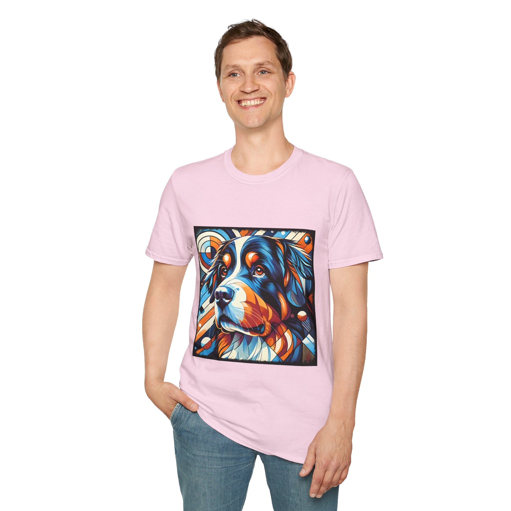 Bernese Mountain Dog Bold Geometric | Unisex Dog T-Shirt
