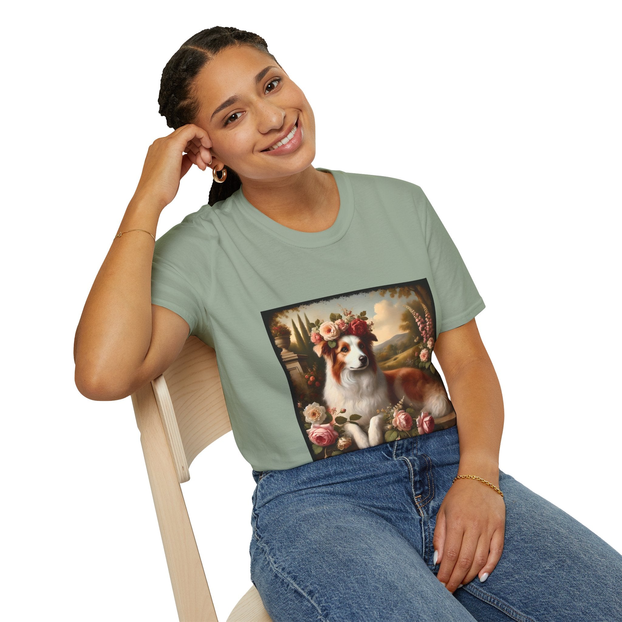 Border Collie Botanical Beauty | Unisex Dog T-Shirt