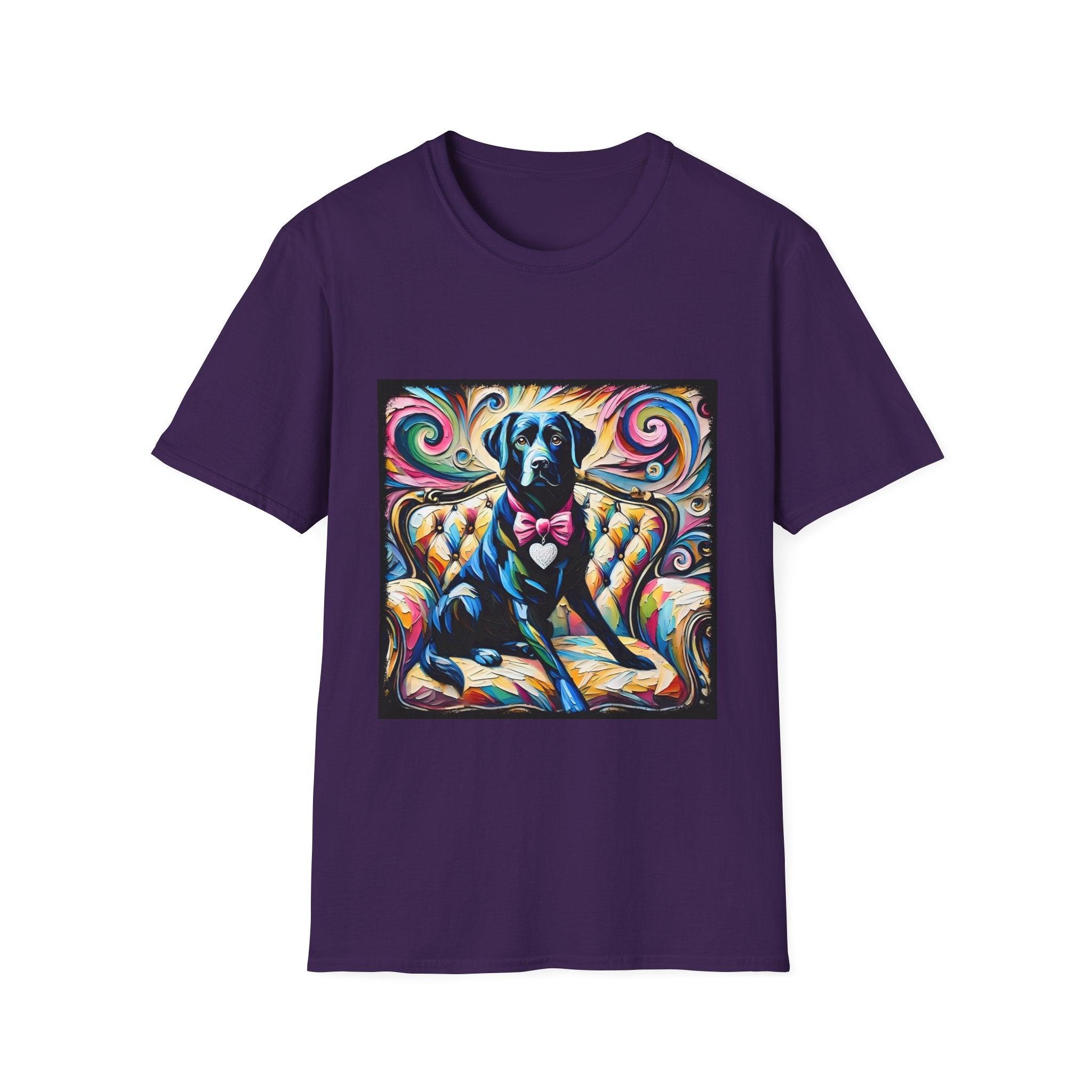 Labrador Retriever Pink Bow Swirl | Unisex Dog T-Shirt