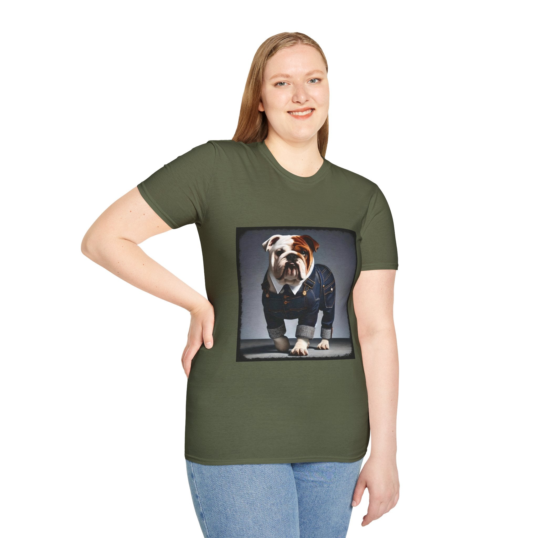 Bulldog Denim Diva | Unisex Dog T-Shirt