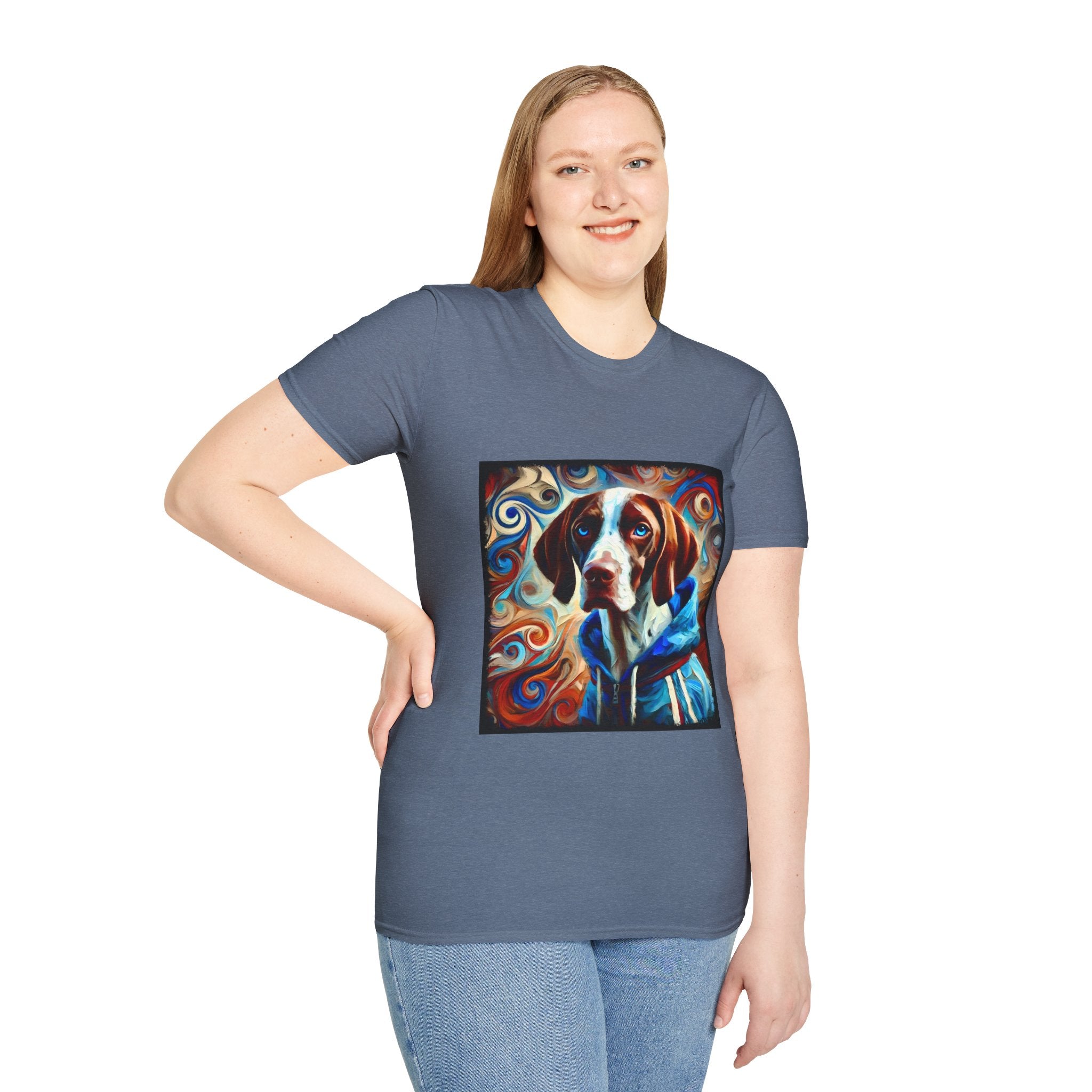 German Shorthaired Pointer Comfy Swirl | Unisex Dog T-Shirt