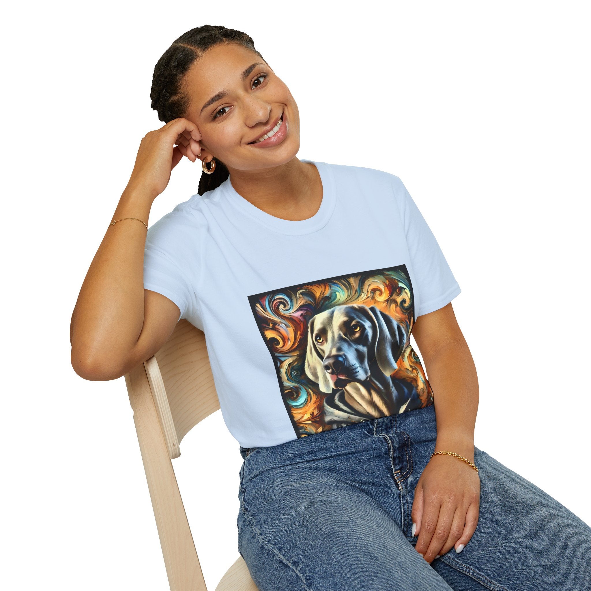 Weimaraner Warm Swirl | Unisex Dog T-Shirt