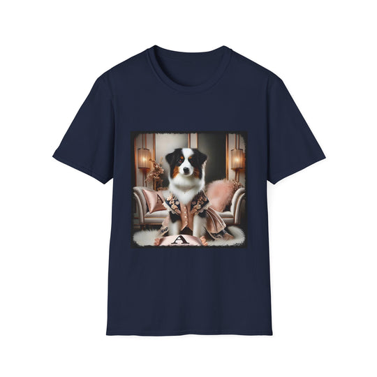 Australian Shepherd Class Act design dog lover unisex t-shirt in navy
